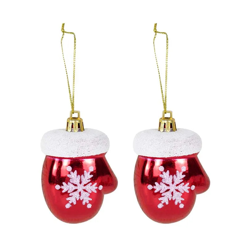 2pcs Christmas Ball Ornament Mold Xmas Tree Ice Cream Snowman House Small