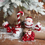 2pcs Christmas Ball Ornament Mold Xmas Tree Ice Cream Snowman House Small