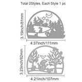 2pcs Christmas Metal Cutting Dies - Trees Snowmen DIY Scrapbooking