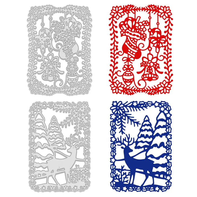 2pcs Christmas Metal Cutting Dies for DIY Scrapbooking