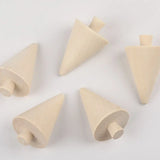 2pcs Christmas Wooden Tree Decor Painted Toys DIY Natural Craft Accessories