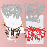 2pcs Christmas Socks Metal Die Cuts Gingerbread Men Embossing Template