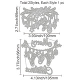 2pcs Christmas Socks Metal Die Cuts Gingerbread Men Embossing Template