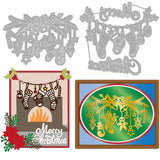 2pcs Christmas Socks Metal Die Cuts Gingerbread Men Embossing Template