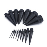 2pcs Clear Tunnel Ear Taper Plug Gauge Earrings 1.6-24mm Acrylic Body Jewelry