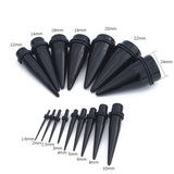 2pcs Clear Tunnel Ear Taper Plug Gauge Earrings 1.6-24mm Acrylic Body Jewelry