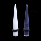 2pcs Clear Tunnel Ear Taper Plug Gauge Earrings 1.6-24mm Acrylic Body Jewelry