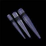 2pcs Clear Tunnel Ear Taper Plug Gauge Earrings 1.6-24mm Acrylic Body Jewelry