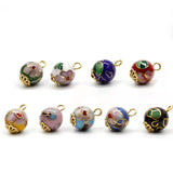 2pcs Cloisonne DIY Enamel 12mm Bead Charms Clothing Botton Women Accessories
