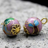 2pcs Cloisonne DIY Enamel 12mm Bead Charms Clothing Botton Women Accessories