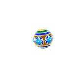 2pcs Enamel Flower Round Beads DIY Copper Jewelry Making Earrings