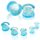 Ocean Jellyfish Glass Ear Plugs Tunnel Expander Earring Piercing