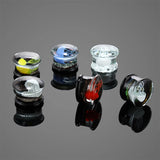 Ocean Jellyfish Glass Ear Plugs Tunnel Expander Earring Piercing