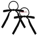 2pcs Colorful Hair Scrunchies Ribbon Bowknot Elastic Hair Ropes Soft Hair Ties