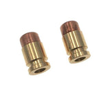 2pcs Copper Bullet Parachute Beads Cord Lanyard Bead Pendant