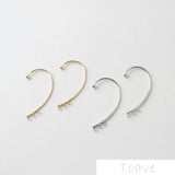2pcs Copper Plated 18K Real Ear Hook DIY Ear Stud Material Accessories