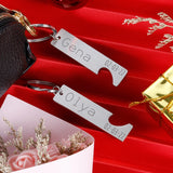 2pcs Couple Keychain Rings Name Key Chain Love