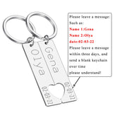 2pcs Couple Keychain Rings Name Key Chain Love