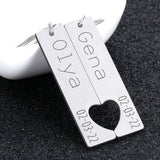 2pcs Couple Keychain Rings Name Key Chain Love