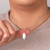 2pcs Couple Necklace Magnet Suction Wishing Stone Attraction Pendants MenWomen