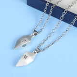 2pcs Couple Necklace Magnet Suction Wishing Stone Attraction Pendants MenWomen
