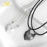 2pcs Couple Necklace Magnet Suction Wishing Stone Attraction Pendants MenWomen