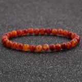 2pcs Couples Stone Bracelets 6mm Elastic Cord Quartz Bracelet Gift