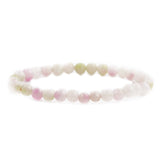 2pcs Couples Stone Bracelets 6mm Elastic Cord Quartz Bracelet Gift
