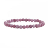 2pcs Couples Stone Bracelets 6mm Elastic Cord Quartz Bracelet Gift