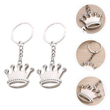 2pcs Crown Key Chains Alloy Key Rings Key Pendants Gift