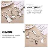 2pcs Crown Key Chains Alloy Key Rings Key Pendants Gift