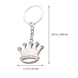 2pcs Crown Key Chains Alloy Key Rings Key Pendants Gift
