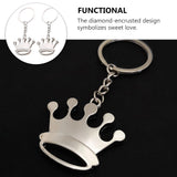 2pcs Crown Key Chains Alloy Key Rings Key Pendants Gift