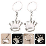 2pcs Crown Key Chains Alloy Key Rings Key Pendants Gift