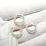2pcs Crown Earring Charms, Round Charms For Jewelry Making