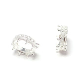2pcs Crown Earring Charms, Round Charms For Jewelry Making