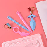 2pcs Crystal Epoxy Resin Mold Keychain Silicone Mould DIY Crafts Decorations