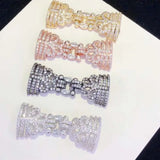 2pcs Golden Plated Micro Clasp 19.5x45mm Cubic Zircon