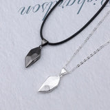 Initials Magnetic Matching Couple Necklaces Lover Heart Pendant Necklace