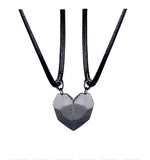Initials Magnetic Matching Couple Necklaces Lover Heart Pendant Necklace