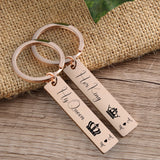 Personalized Couples Keychain Set, Matching Couples Gift