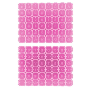 2pcs Heart Square Letter Earrings Silicone Epoxy Mold DIY Keychain Pendant