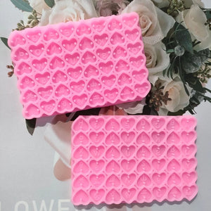 2pcs Heart Square Letter Earrings Silicone Epoxy Mold DIY Keychain Pendant