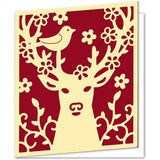 2pcs Deer and Bear Frame Metal Cutting Dies Template with Trees and Snowflake