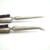 2pcs Diamond Tweezers Curved Gem Beads Pick Up Tool Jewelry Welding Tweezers