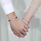 925 Sterling Silver Couple Bracelets Set - Student A Couple Gift