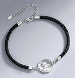 925 Sterling Silver Couple Bracelets Set - Student A Couple Gift