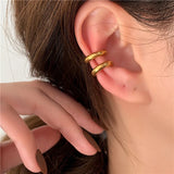2pcs Stainless Steel Ear Cuff Wrap Earrings High End Jewelry
