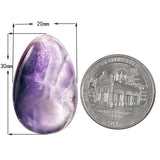 2pcs Amethyst Rose Quartz Palm Stone Crystal Healing Minerals