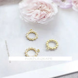 2pcs Pearl Eye Glass Diamond Retro Ear Studs